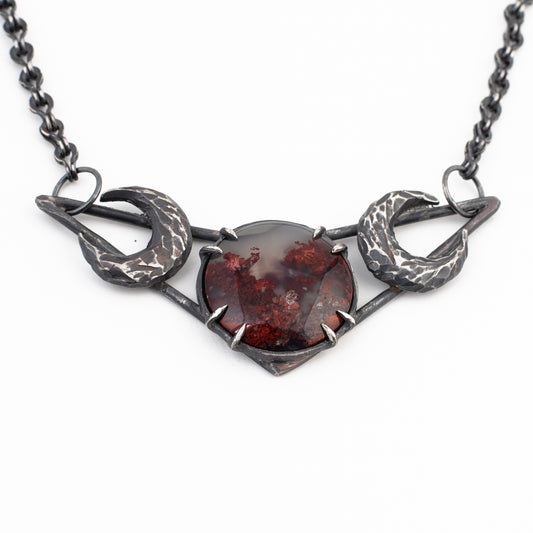 Watch You Bleed Necklace // Red Moss Agate