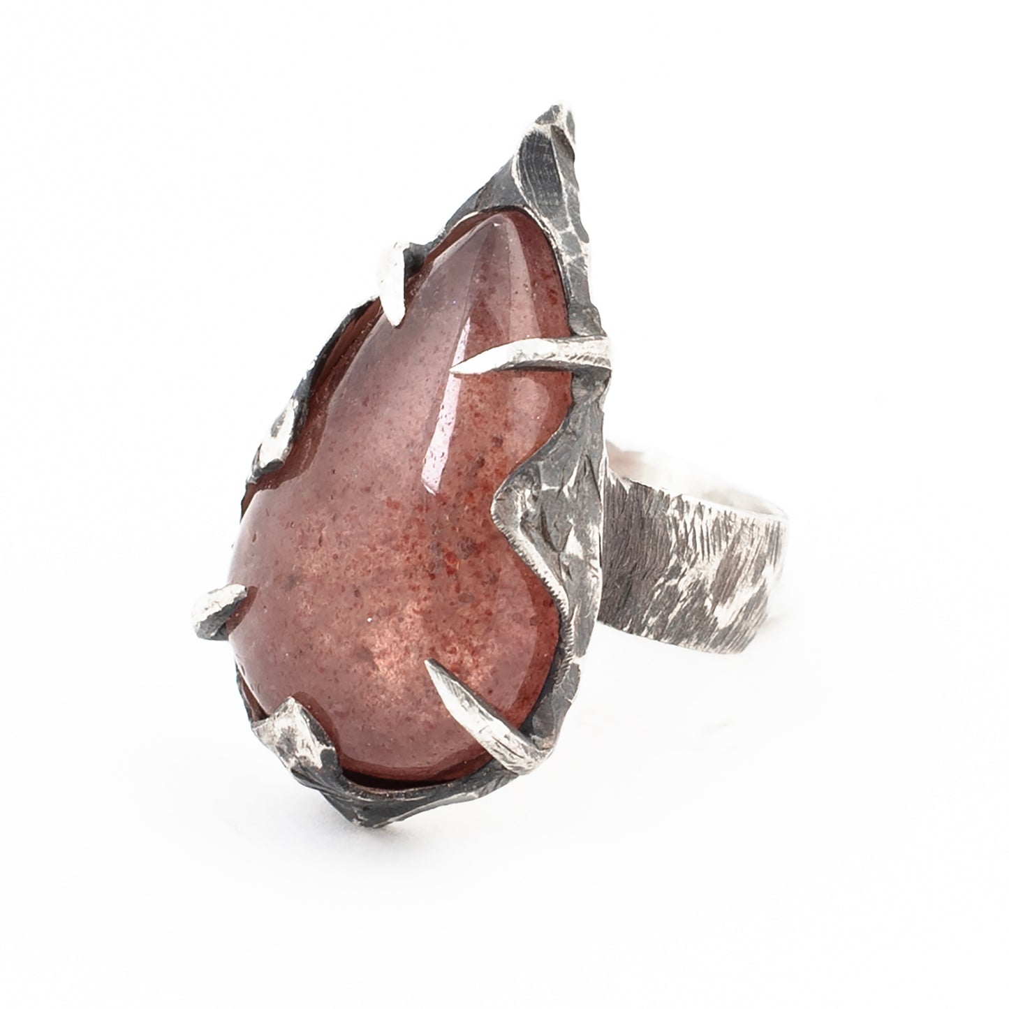 Lovers In Hell Ring // Strawberry Quartz