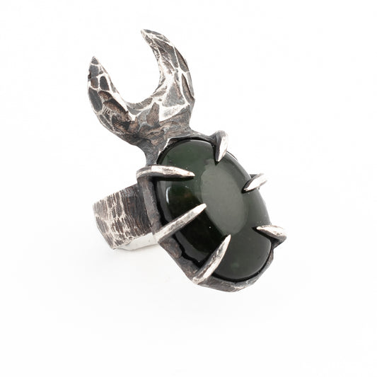 Wild Wind Ring // Green Serpentine