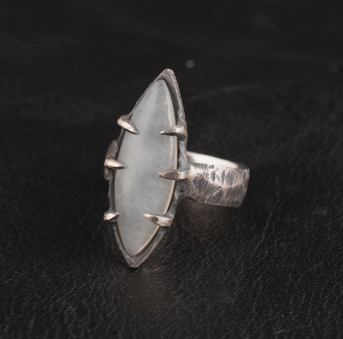 Speak Through Me Ring // White Moonstone