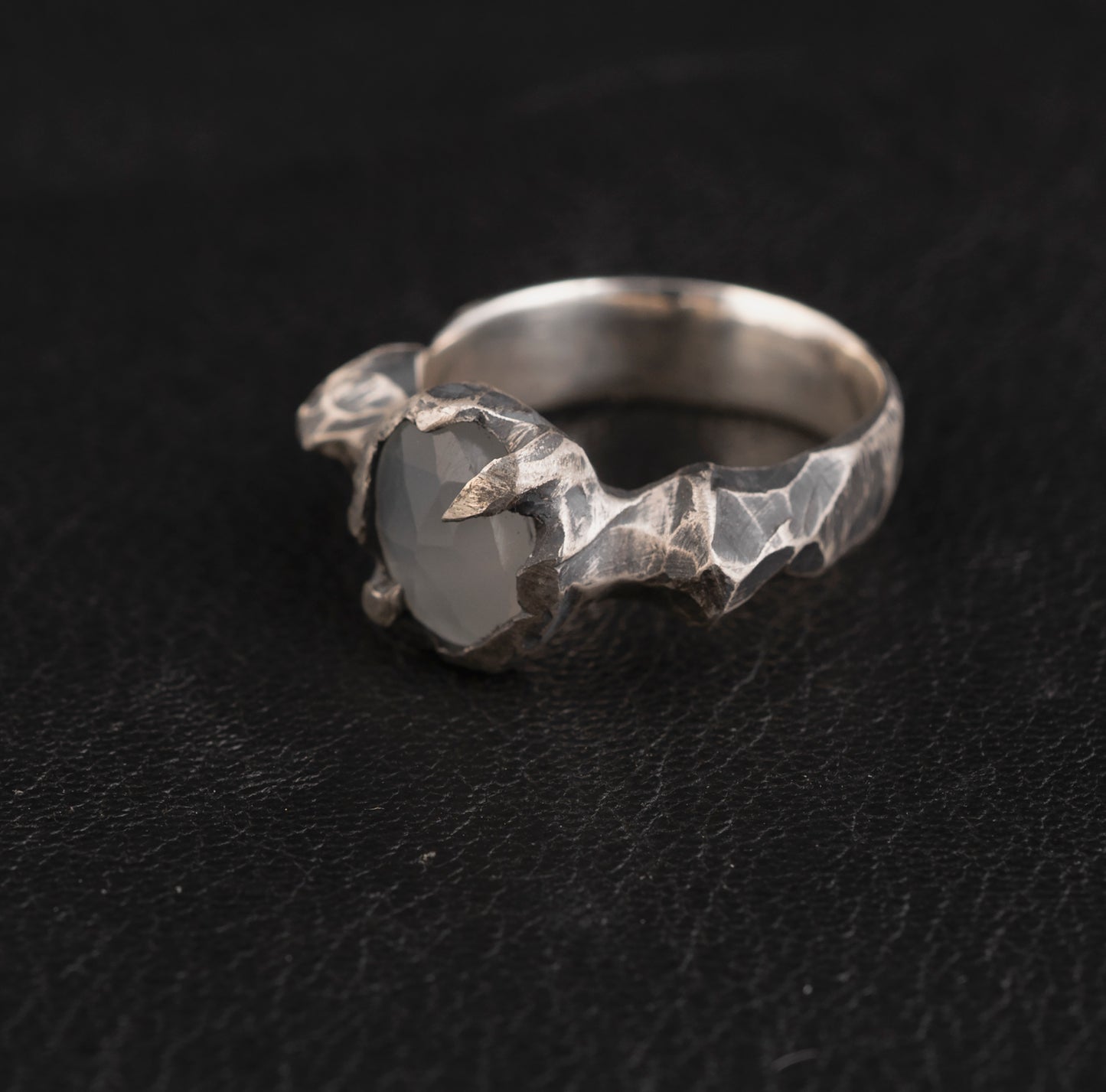 Burn Bright Ring // White Moonstone