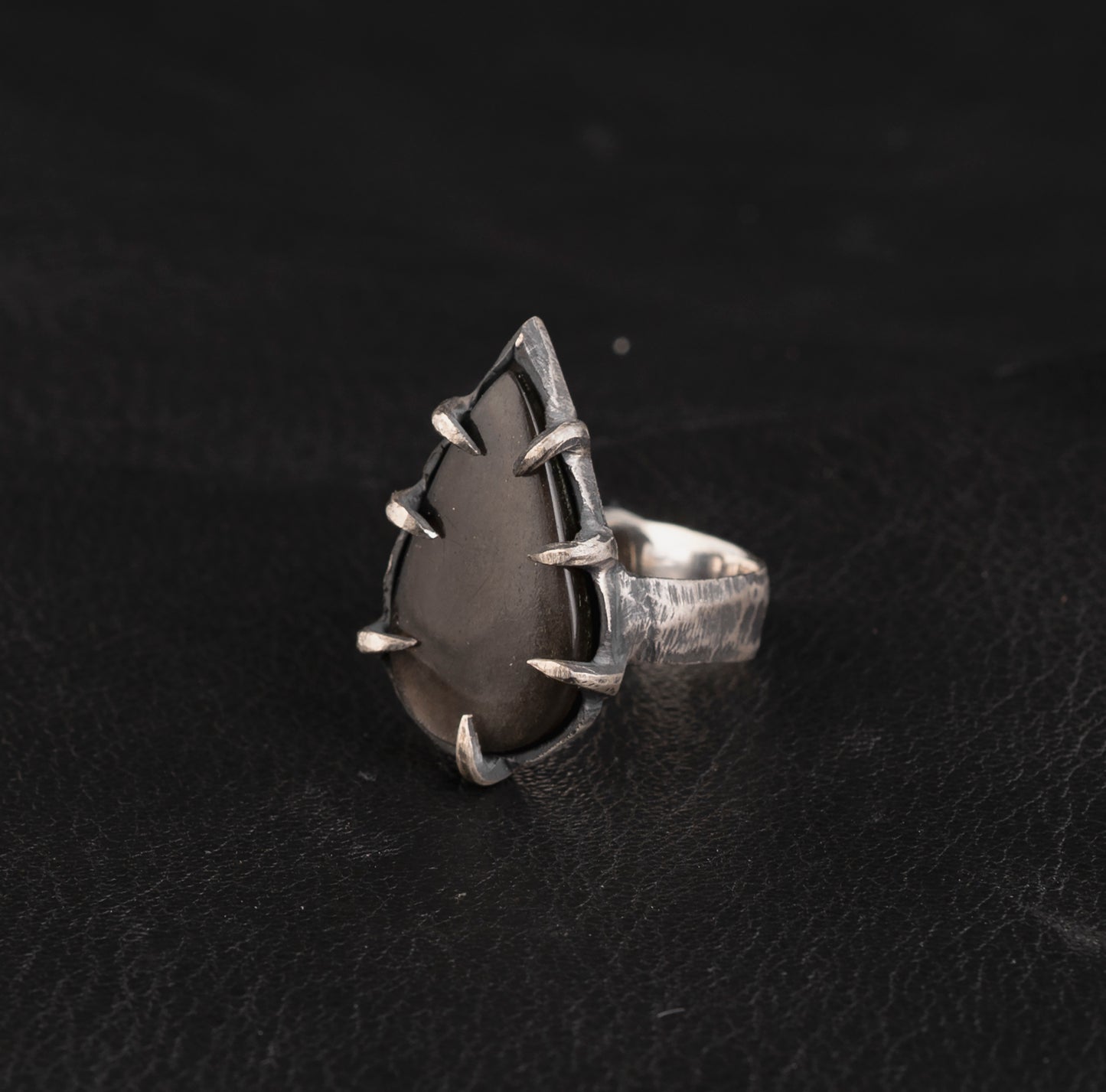 Destruction Ring // Silver Sheen Obsidian
