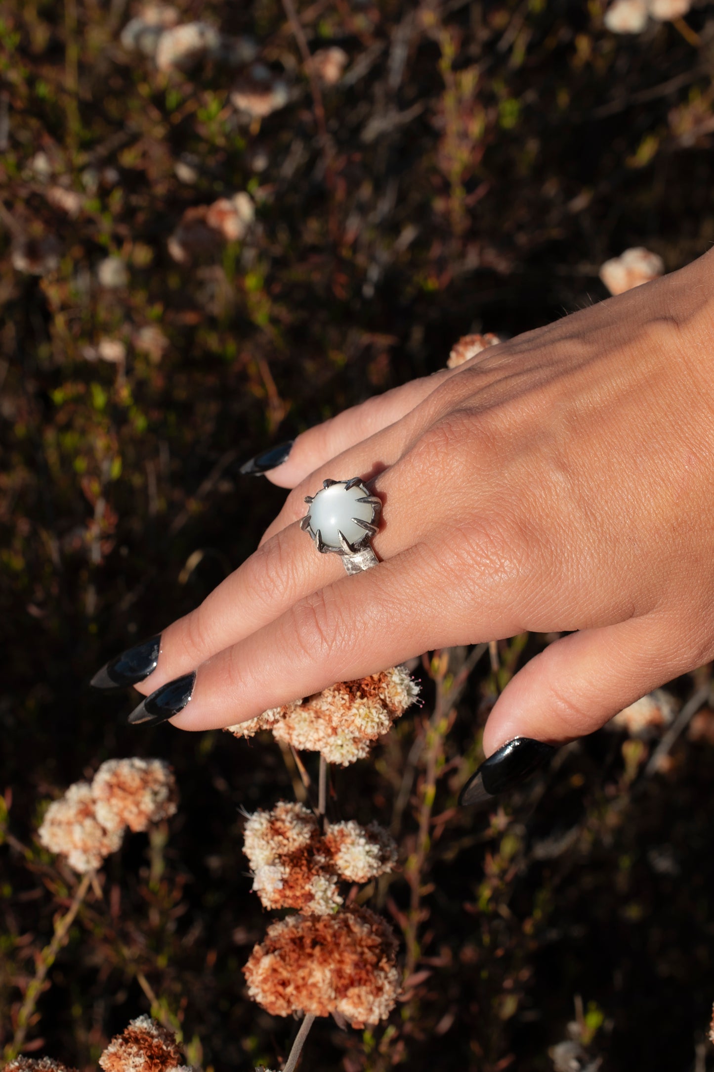 I Hate Sports Ring // White Moonstone