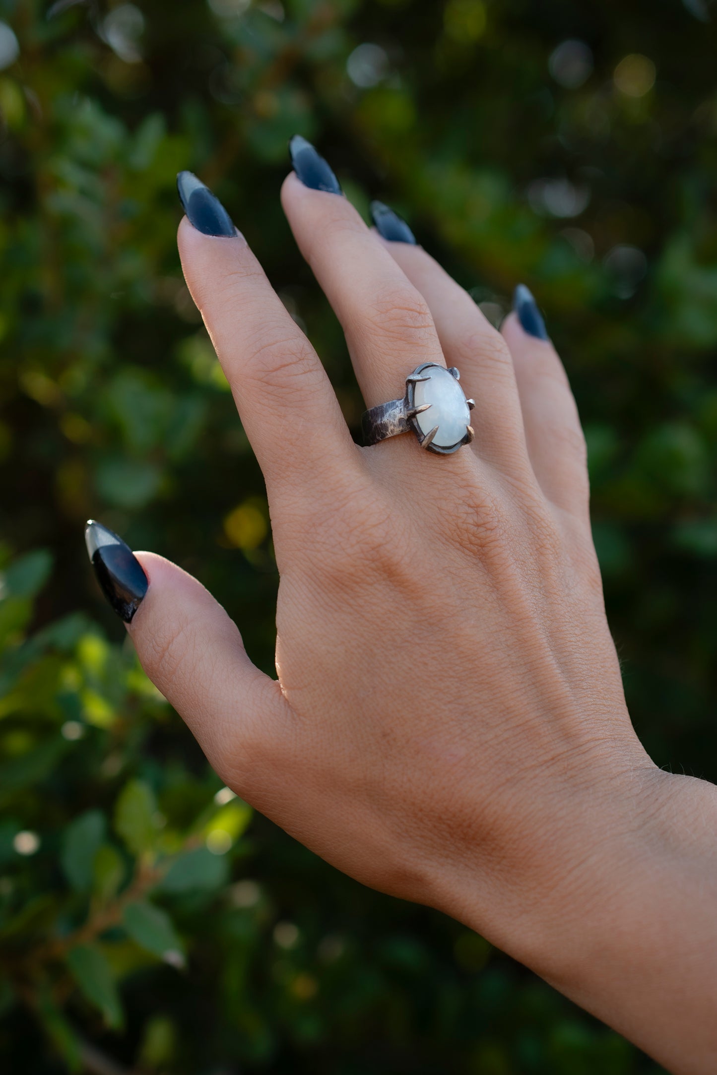 More Than Death Ring // White Moonstone