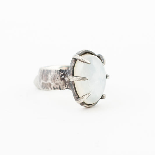 More Than Death Ring // White Moonstone