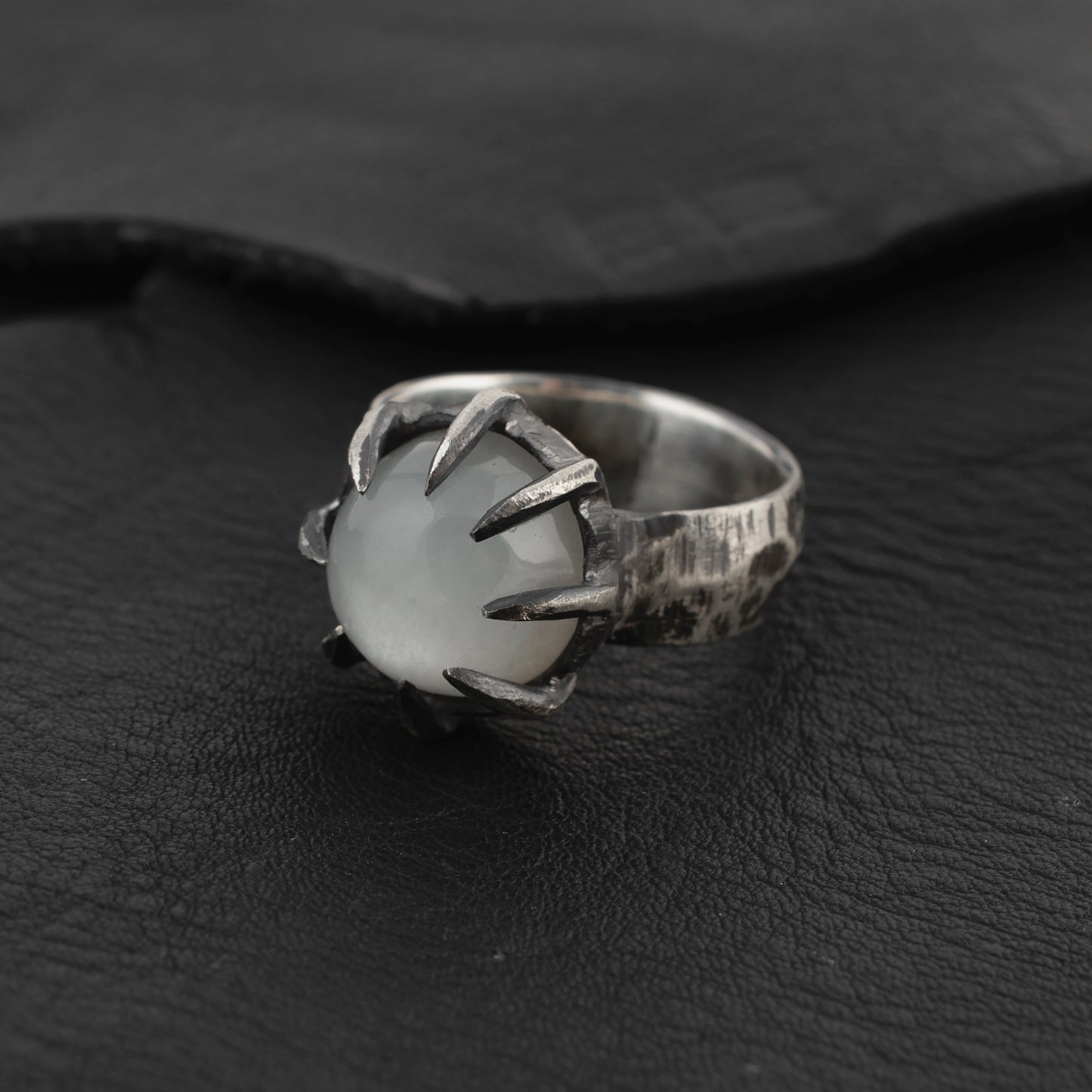 I Hate Sports Ring // White Moonstone