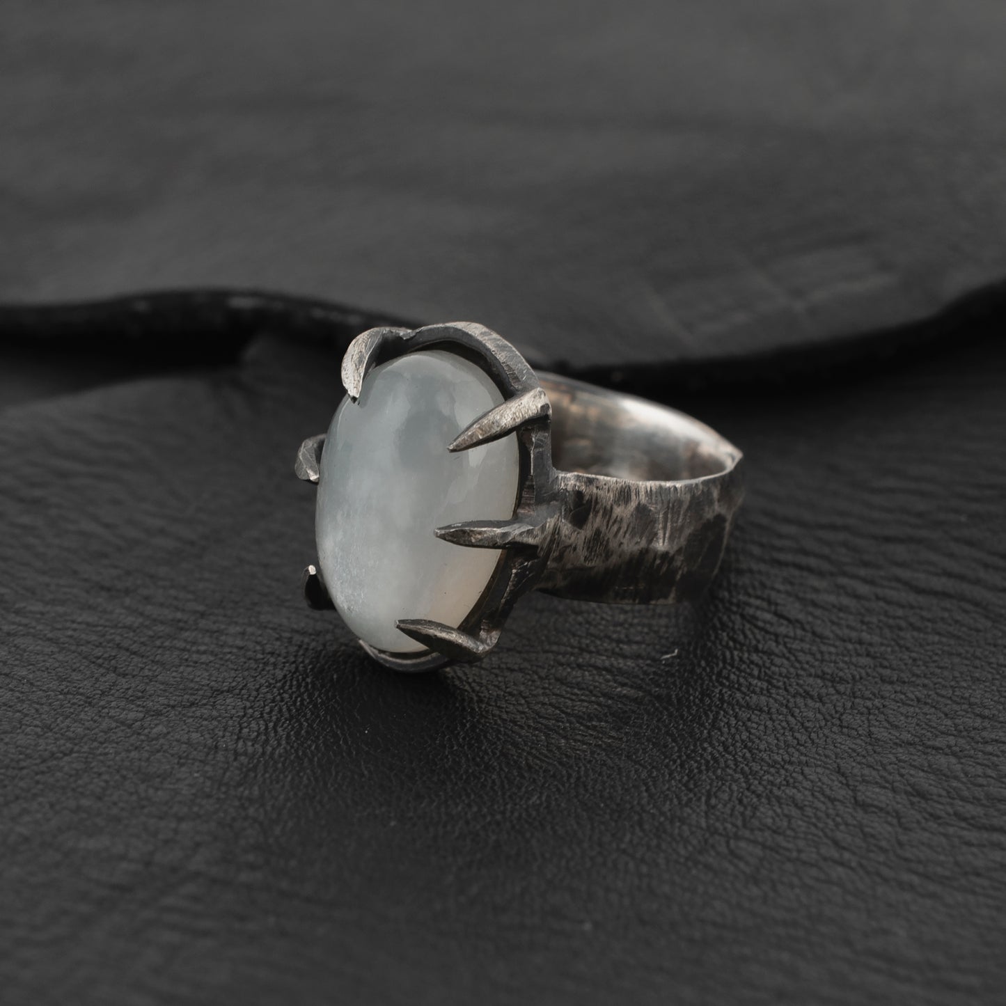 More Than Death Ring // White Moonstone