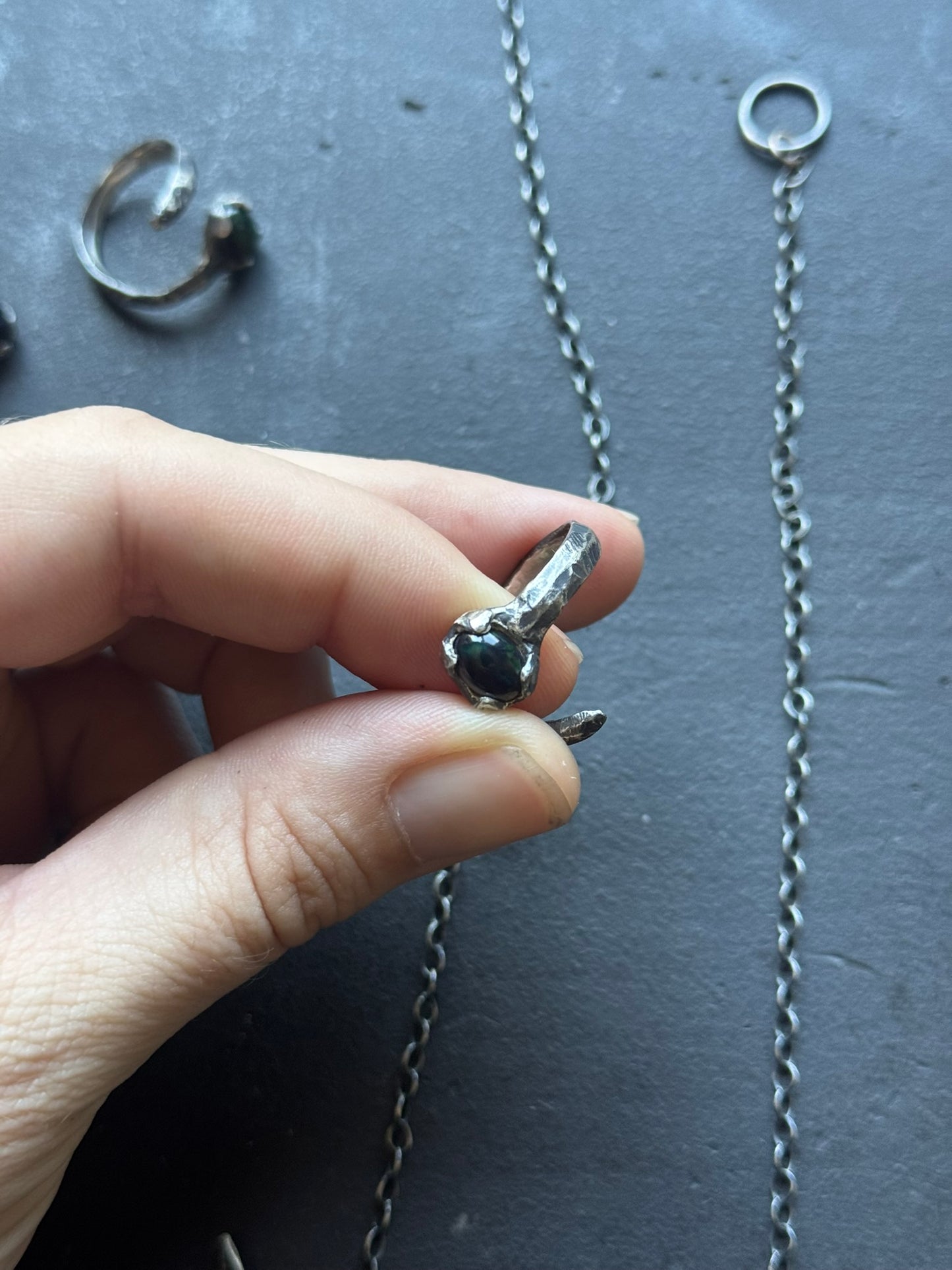 Sept Ring // Black Opal
