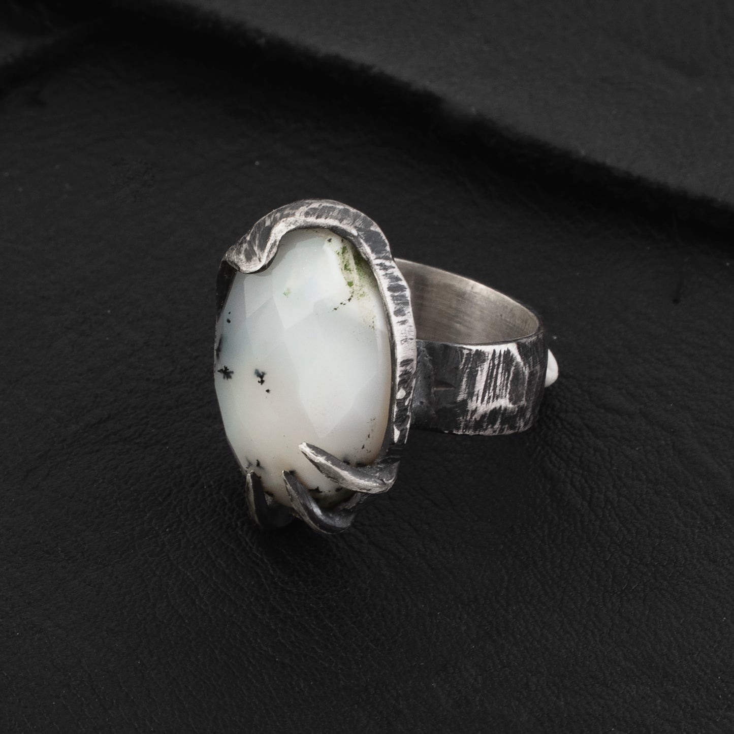 Leatherface Ring // Dendritic Opal