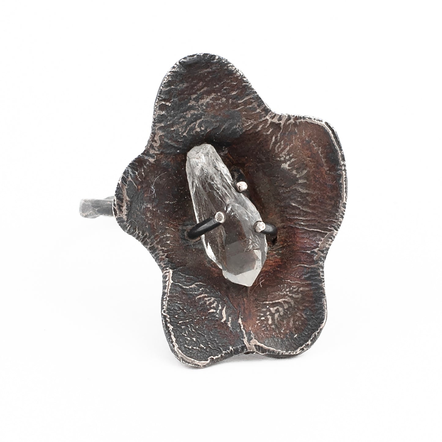 Botanic Crystal Ring // Raw Quartz
