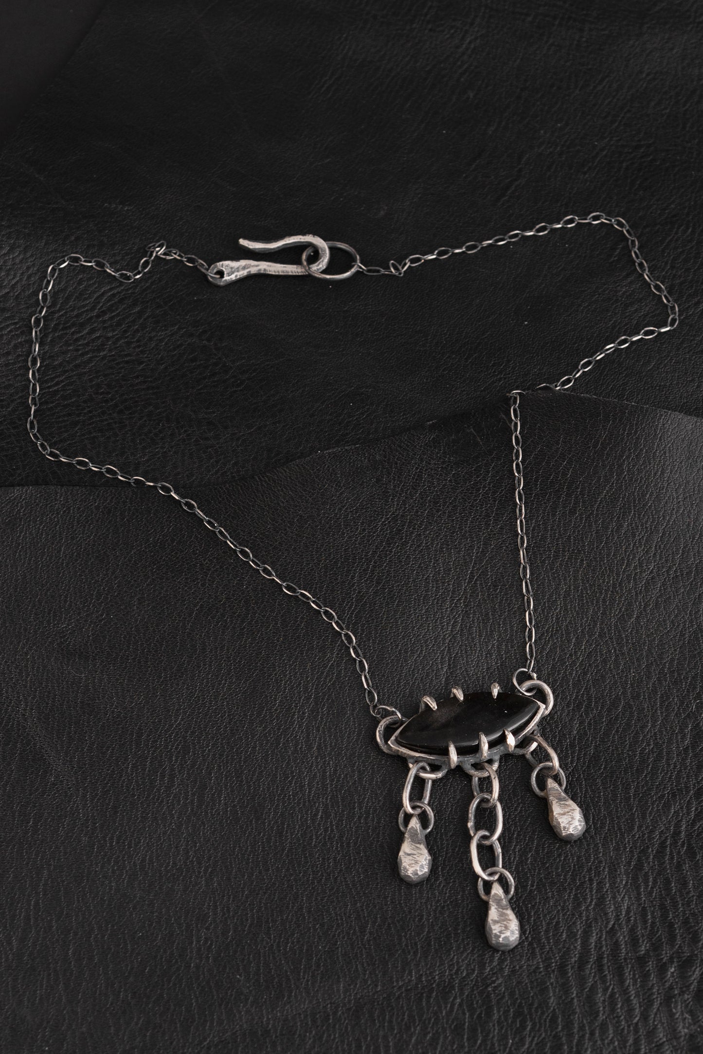 Addicted Necklace // Silver Sheen Obsidian