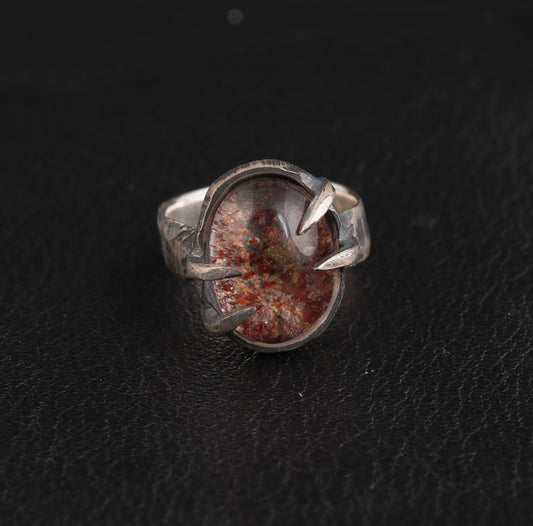 Knocking Ring // Garden Quartz // Lodolite