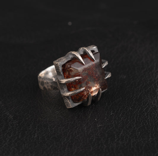 Burn Ring // Garden Quartz // Lodolite