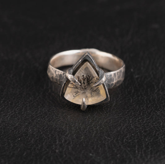 Open Wide Ring // Dendritic Quartz