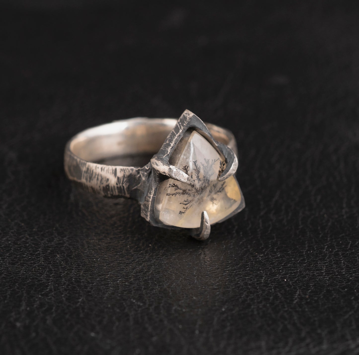 Open Wide Ring // Dendritic Quartz