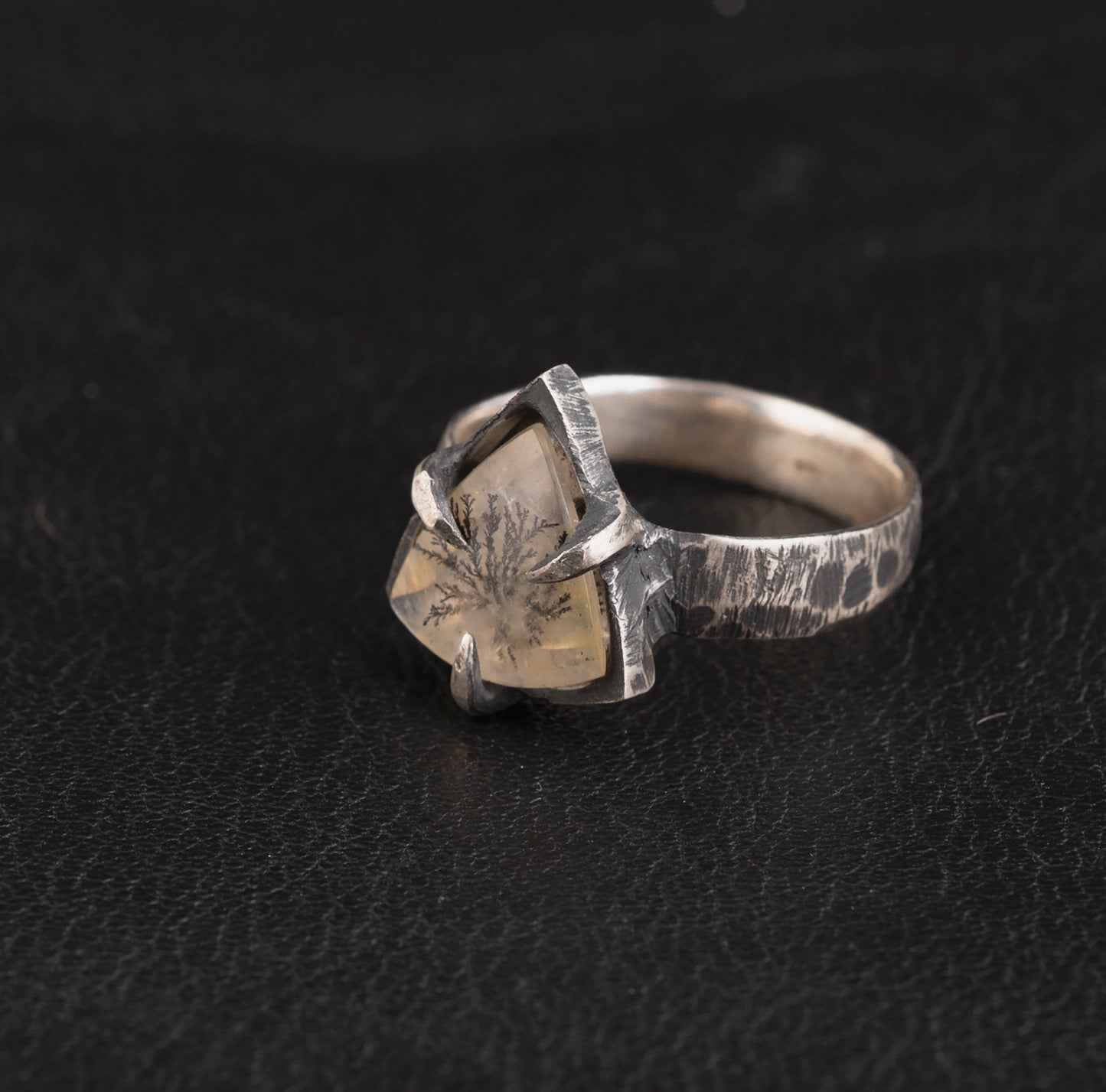 Open Wide Ring // Dendritic Quartz
