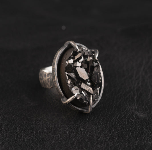 Nothing Ring // Titanium Druzy