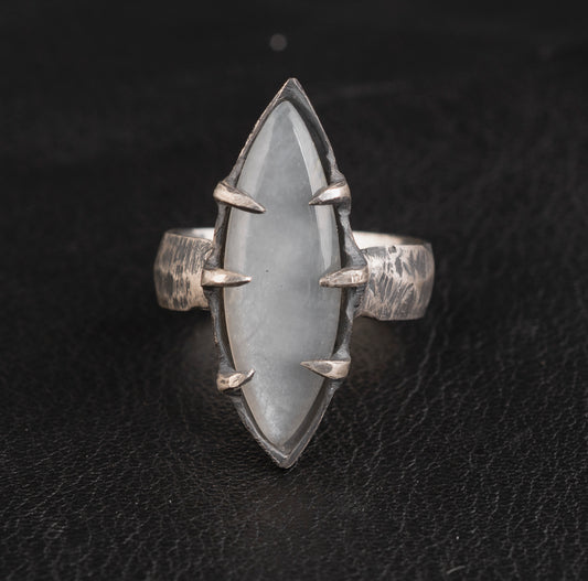 Speak Through Me Ring // White Moonstone