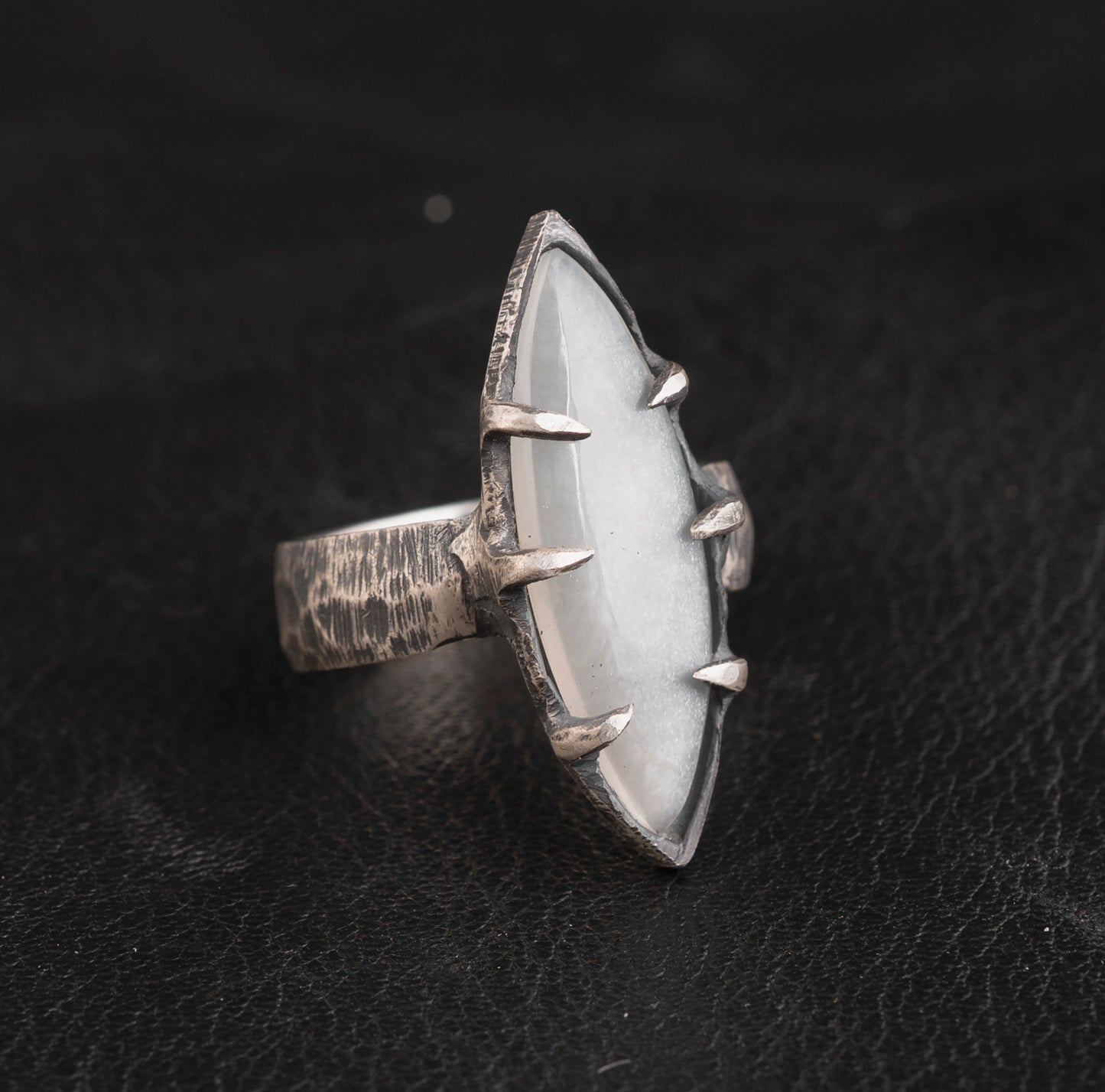 Speak Through Me Ring // White Moonstone