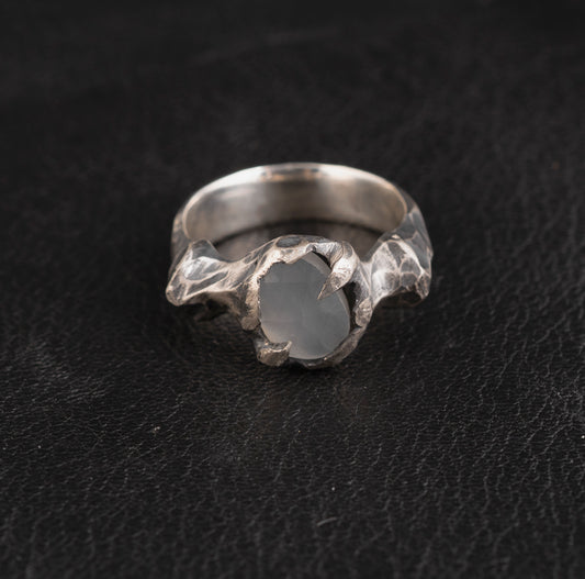 Burn Bright Ring // White Moonstone