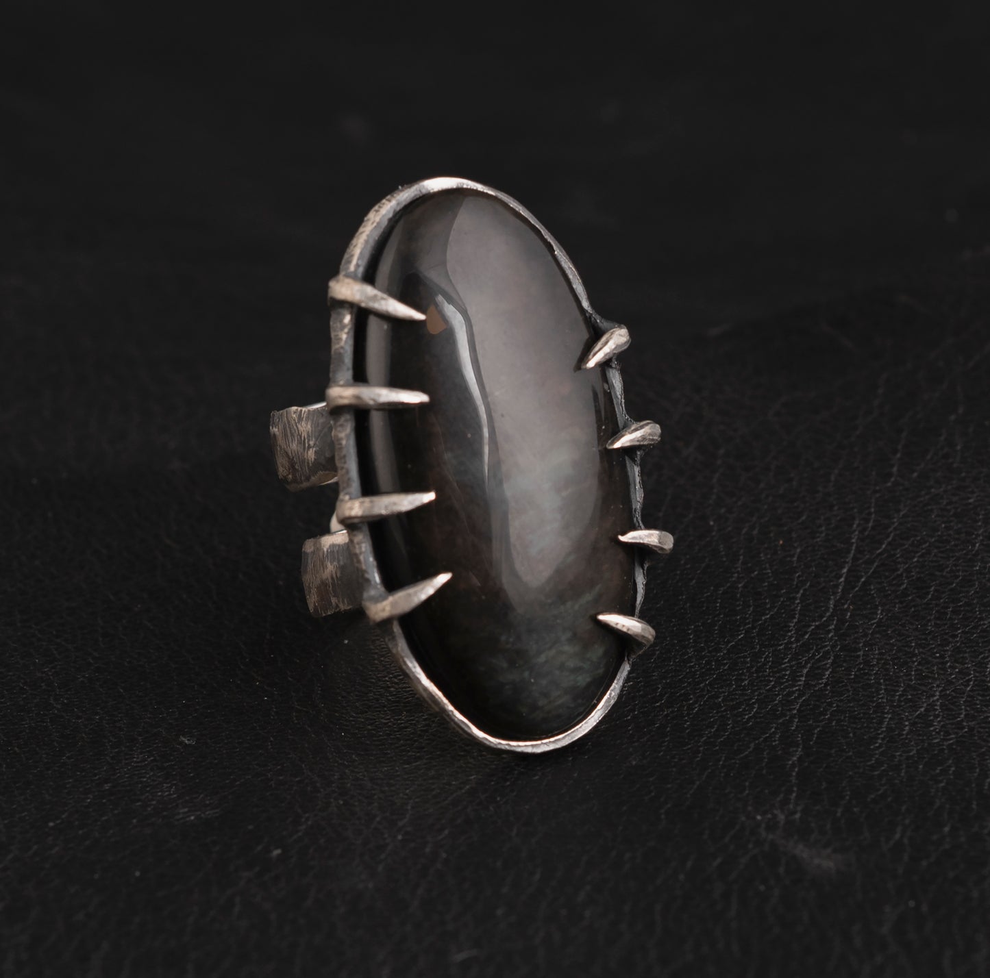 Magnolia Ring // Rainbow Obsidian