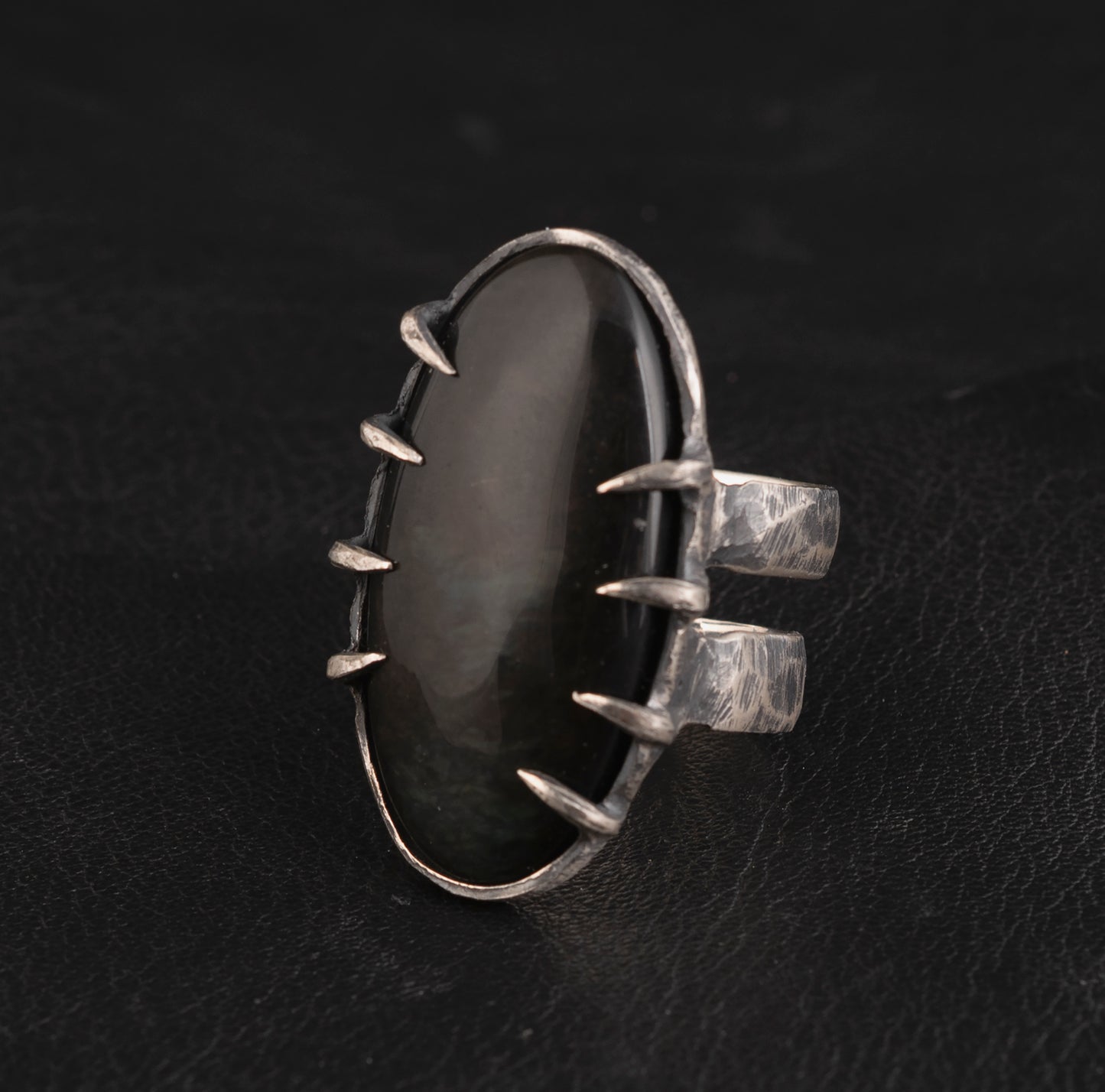 Magnolia Ring // Rainbow Obsidian