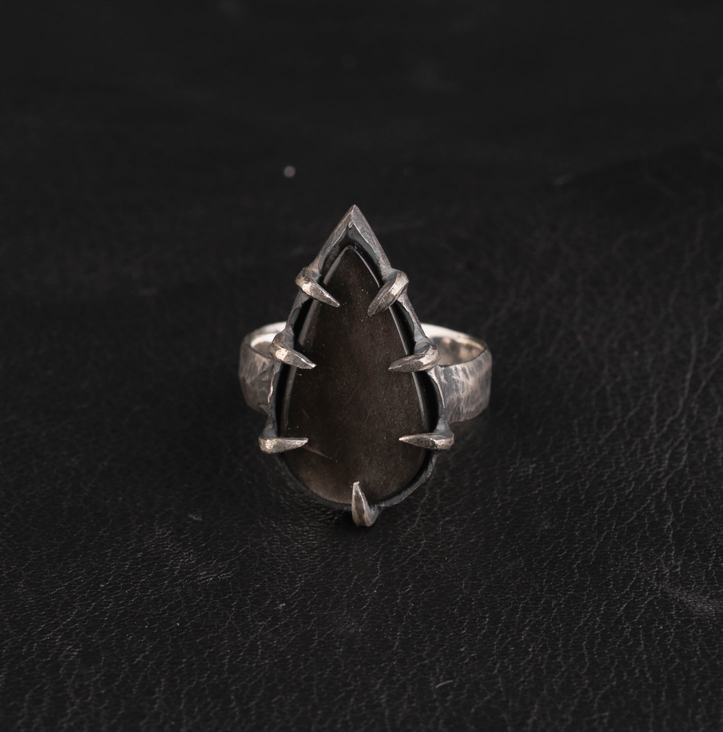 Destruction Ring // Silver Sheen Obsidian