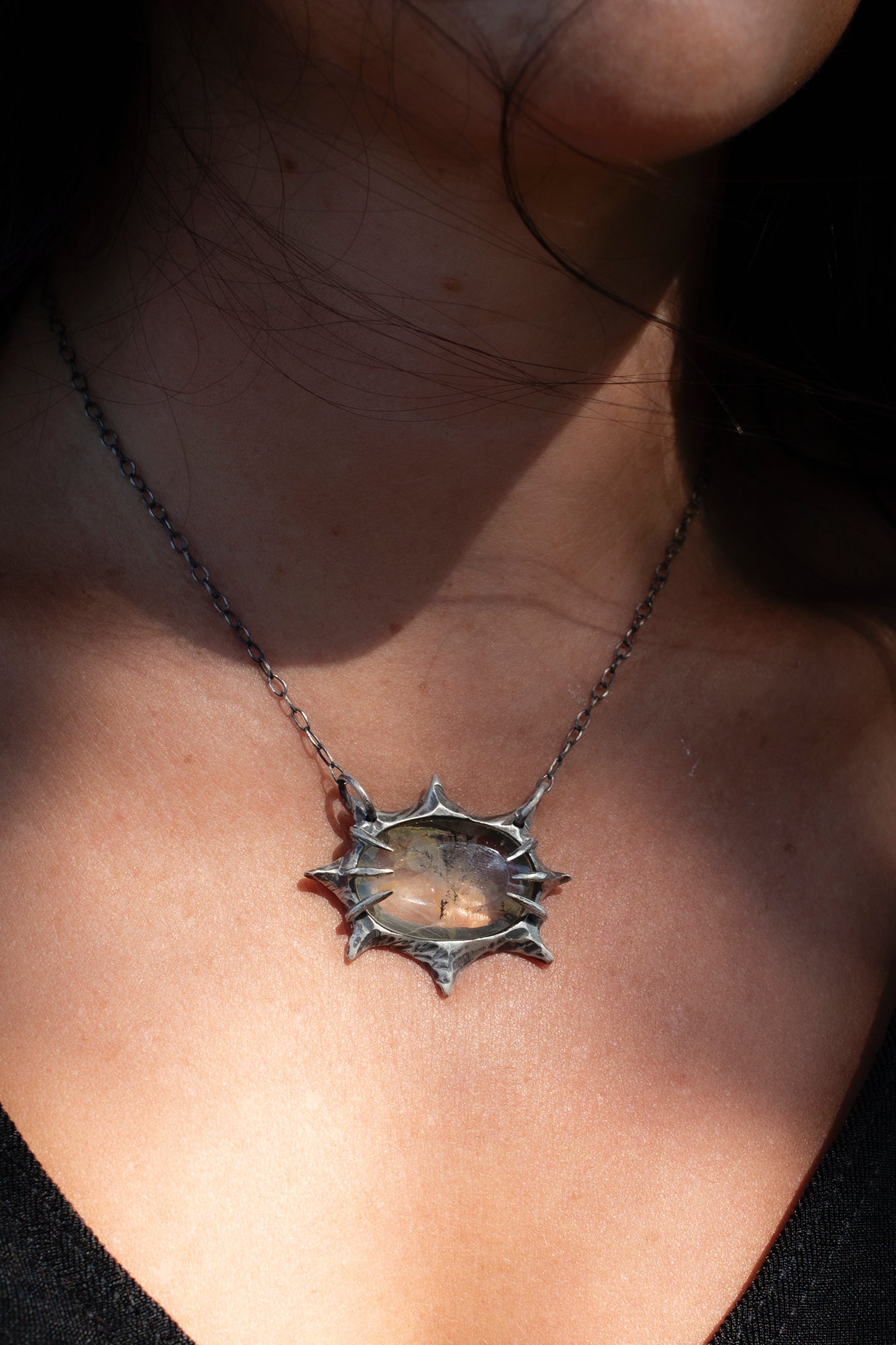 Glimmer Necklace // Dendritic Quartz