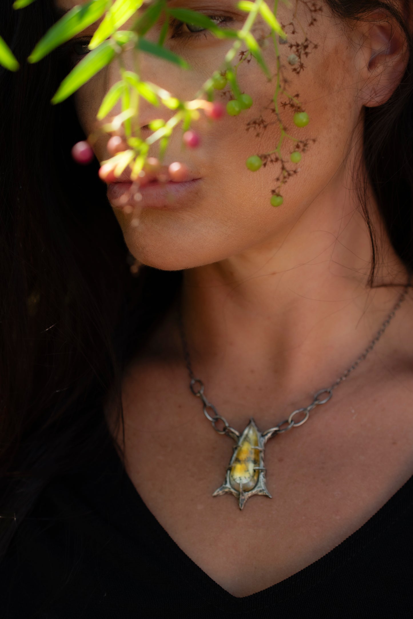 Stacked Necklace // Dendritic Quartz