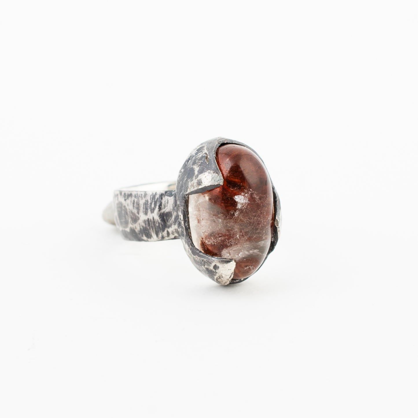 Hollow Ring // Garden Quartz // Lodolite