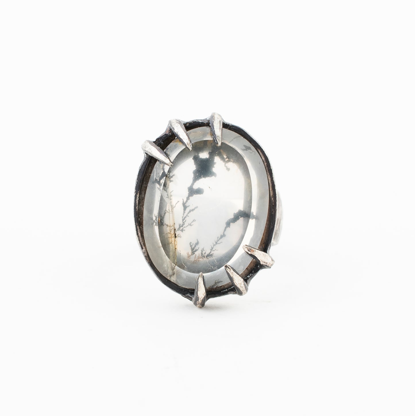 Through My Chest  Ring // Dendritic Quartz