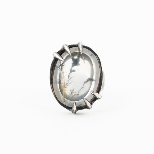 Through My Chest  Ring // Dendritic Quartz