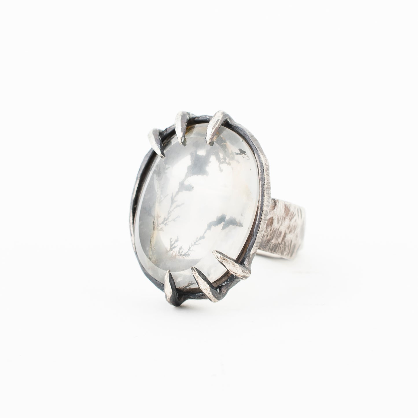 Through My Chest  Ring // Dendritic Quartz