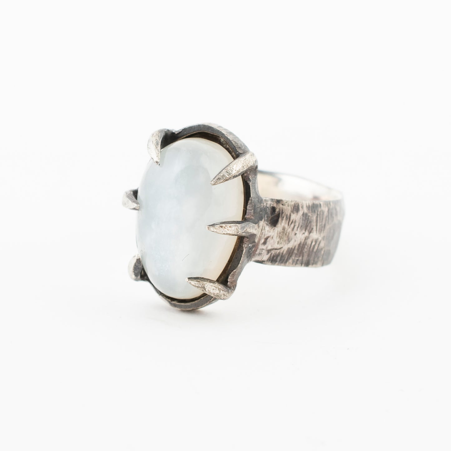 More Than Death Ring // White Moonstone