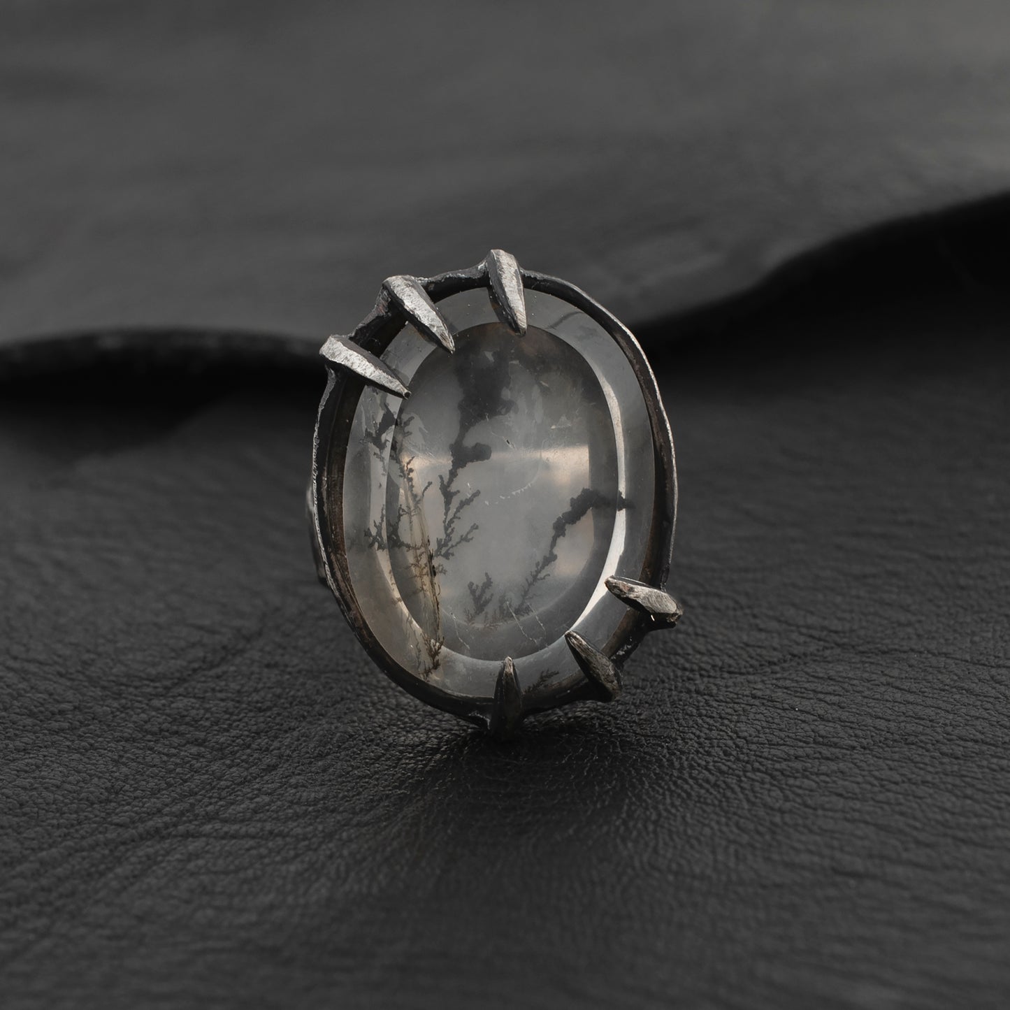Through My Chest  Ring // Dendritic Quartz