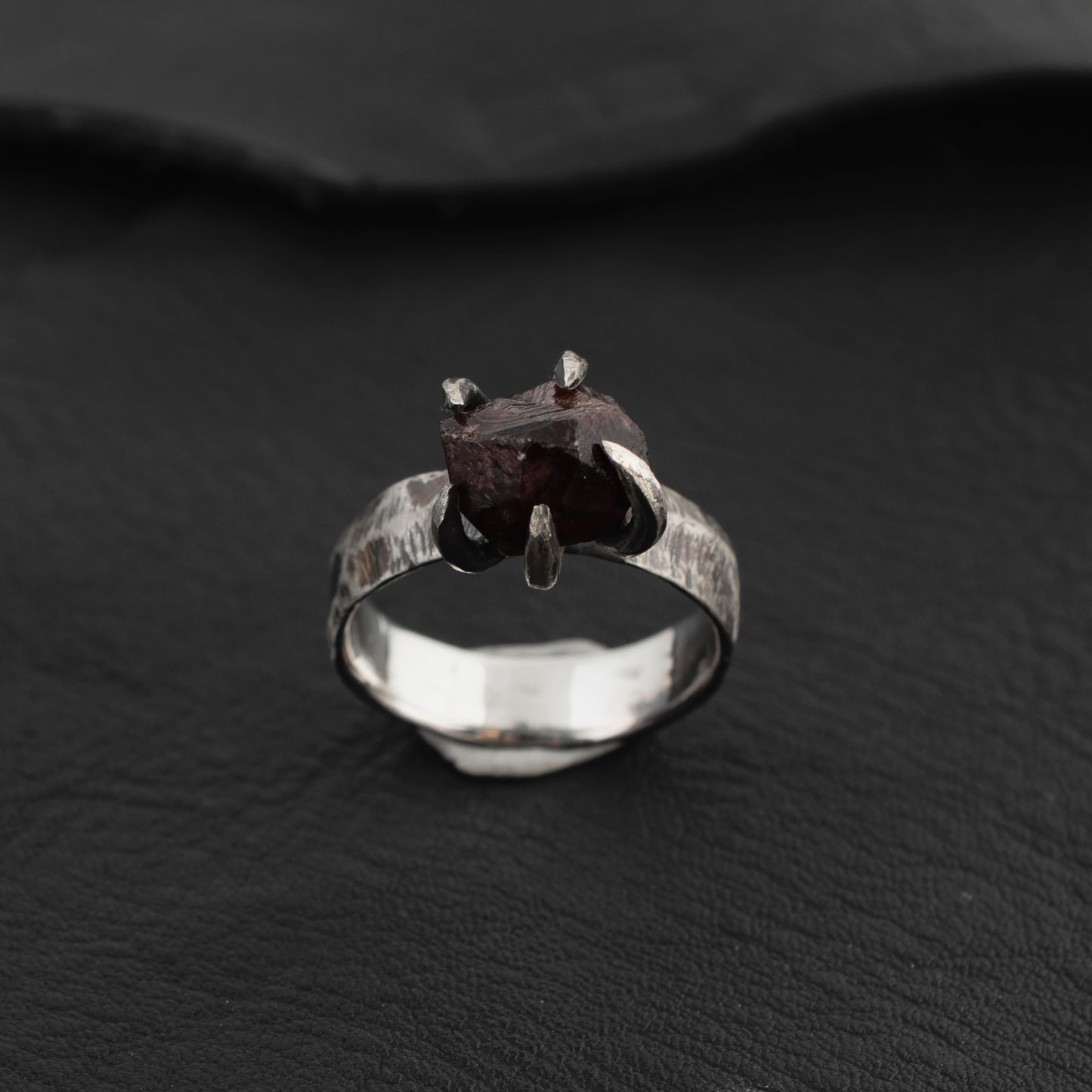 Bones II Ring // Garnet