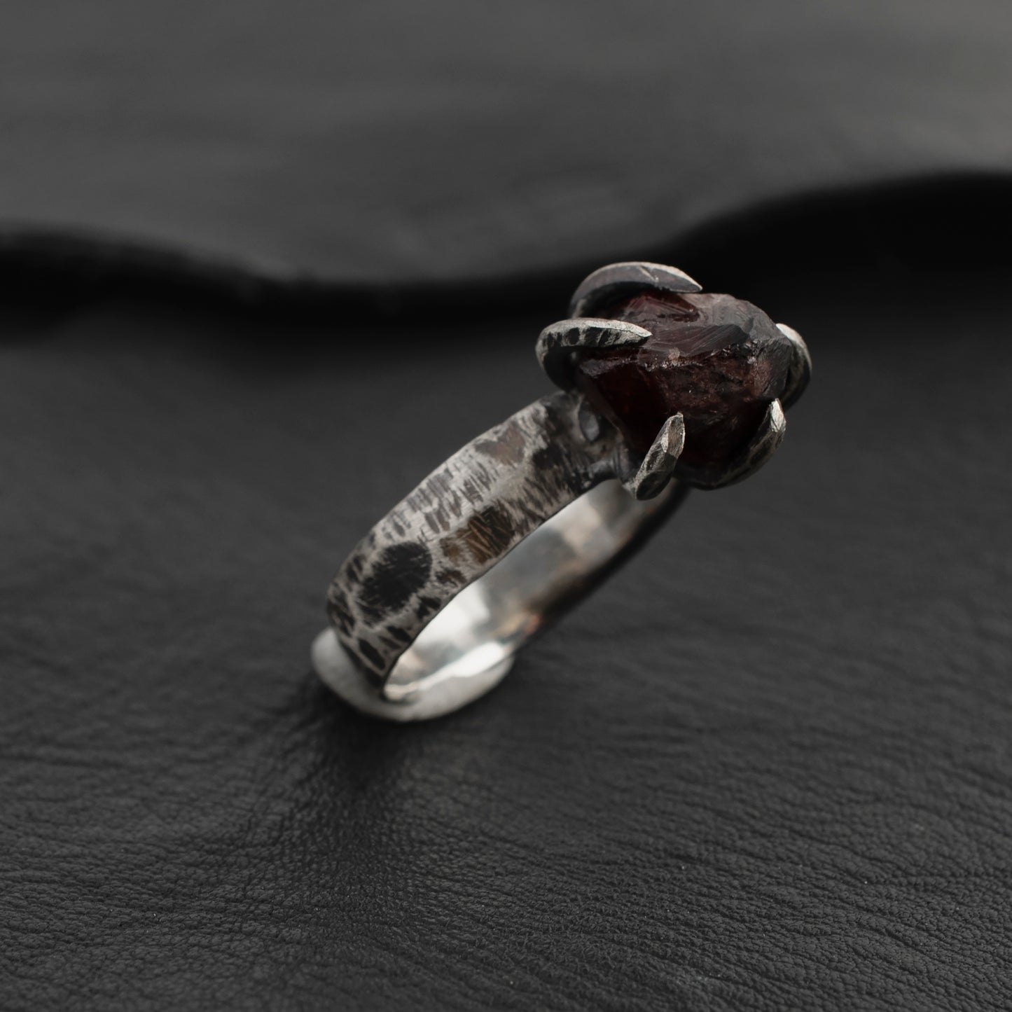 Bones II Ring // Garnet
