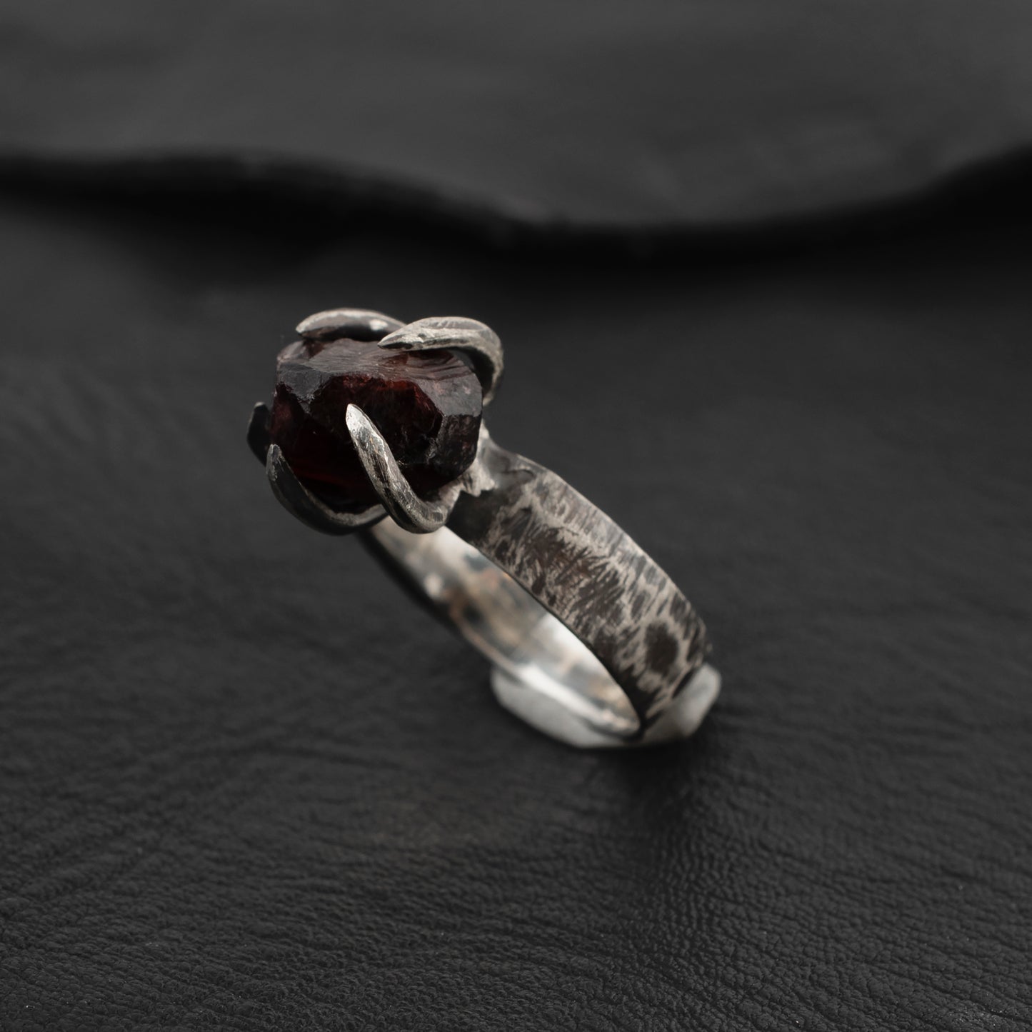 Bones II Ring // Garnet
