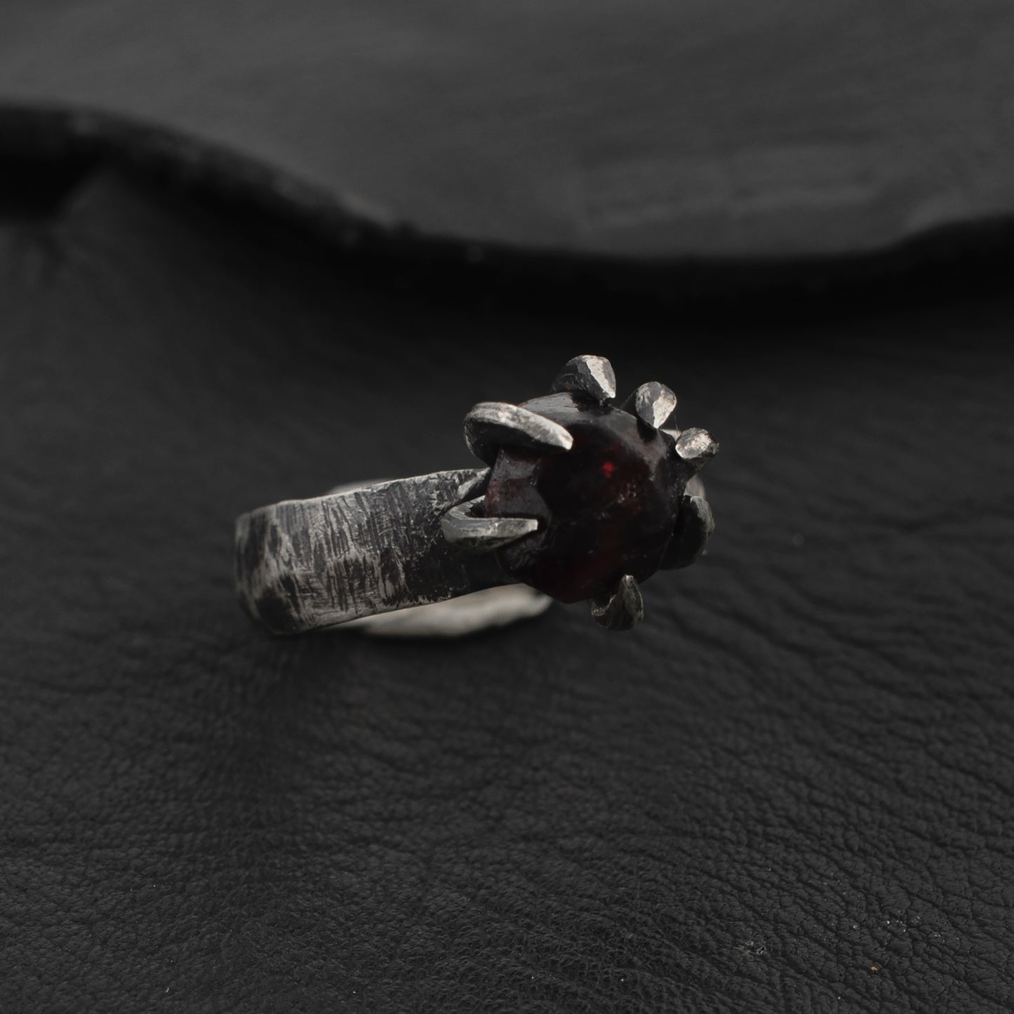 Bones Ring // Garnet