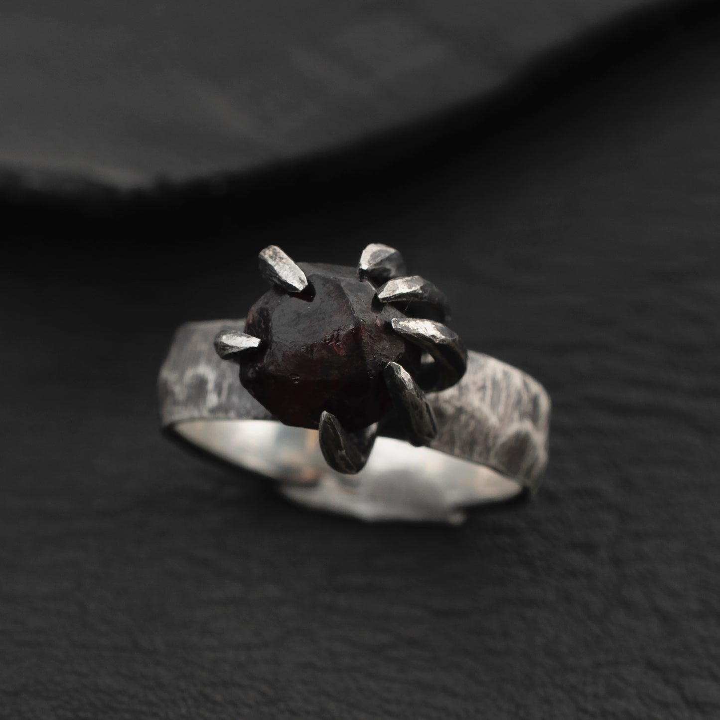 Bones Ring // Garnet
