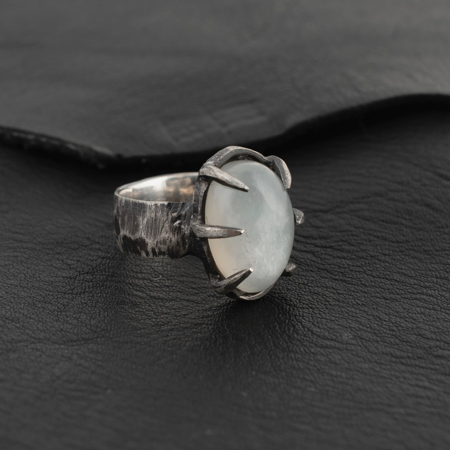 More Than Death Ring // White Moonstone