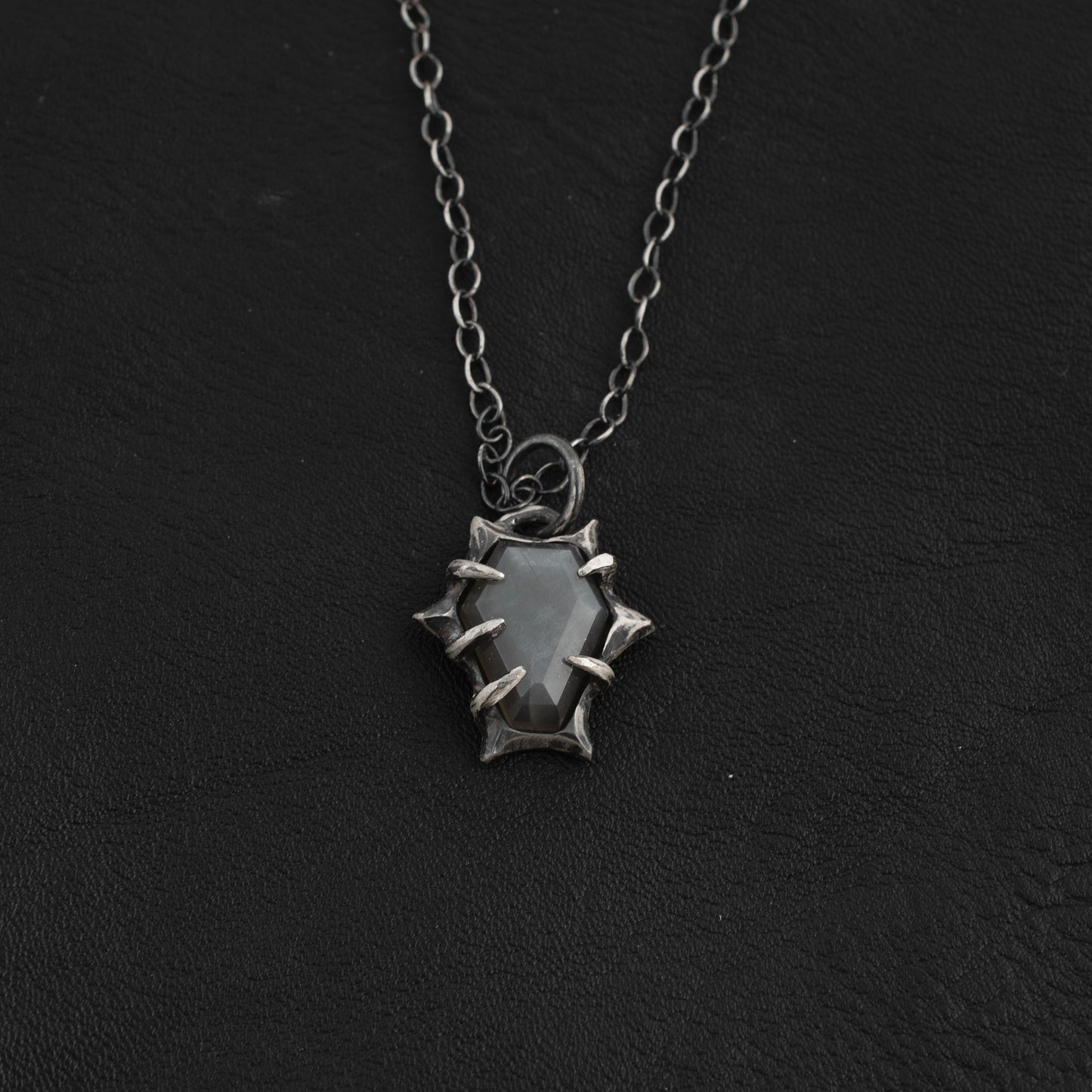 Living Bridge Necklace // Grey Moonstone