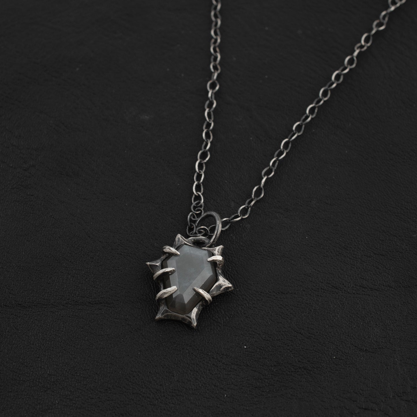 Living Bridge Necklace // Grey Moonstone