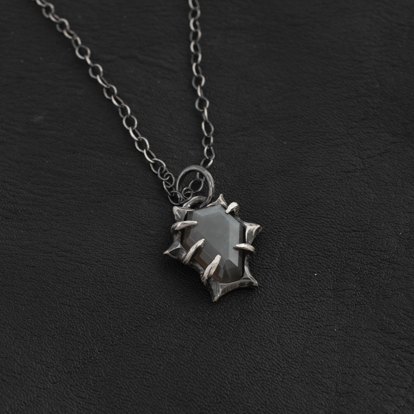 Living Bridge Necklace // Grey Moonstone