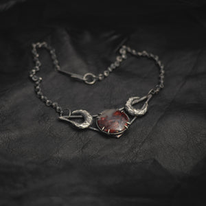 Watch You Bleed Necklace // Red Moss Agate