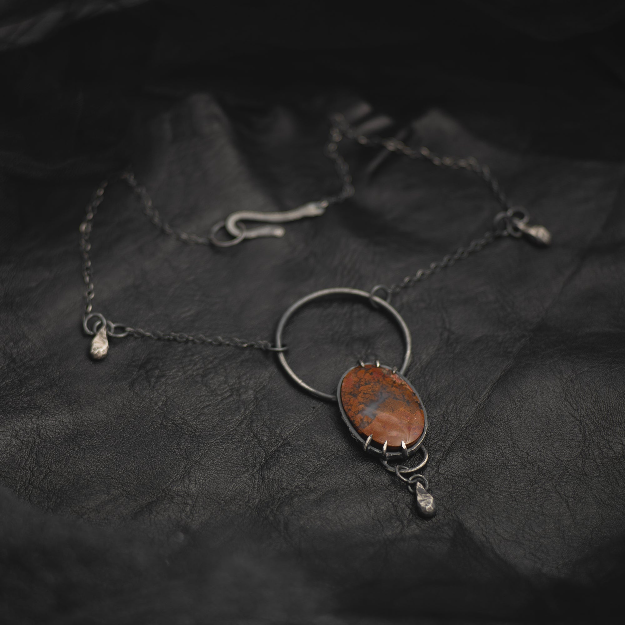 Love Is Mental Necklace // Red Moss Agate
