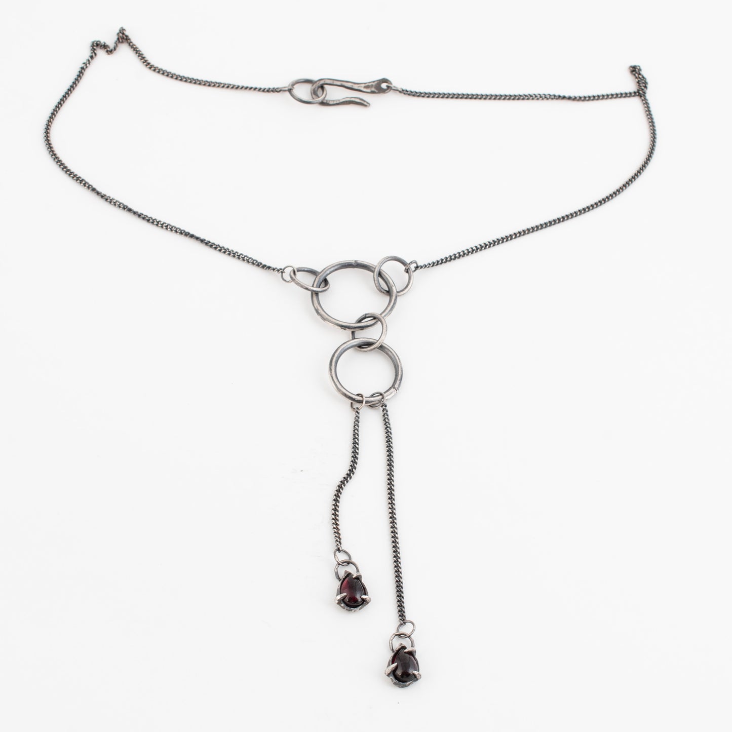 Many Chains Necklace // Garnet
