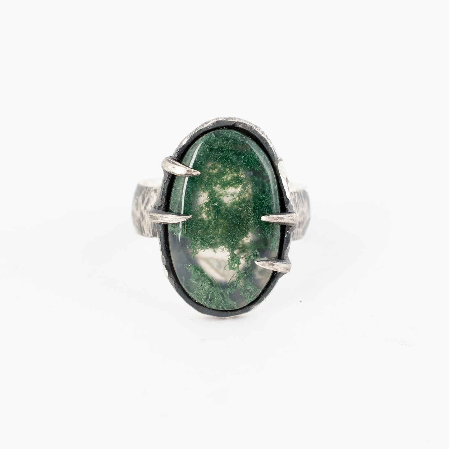 Lesser Form Ring // Moss Agate