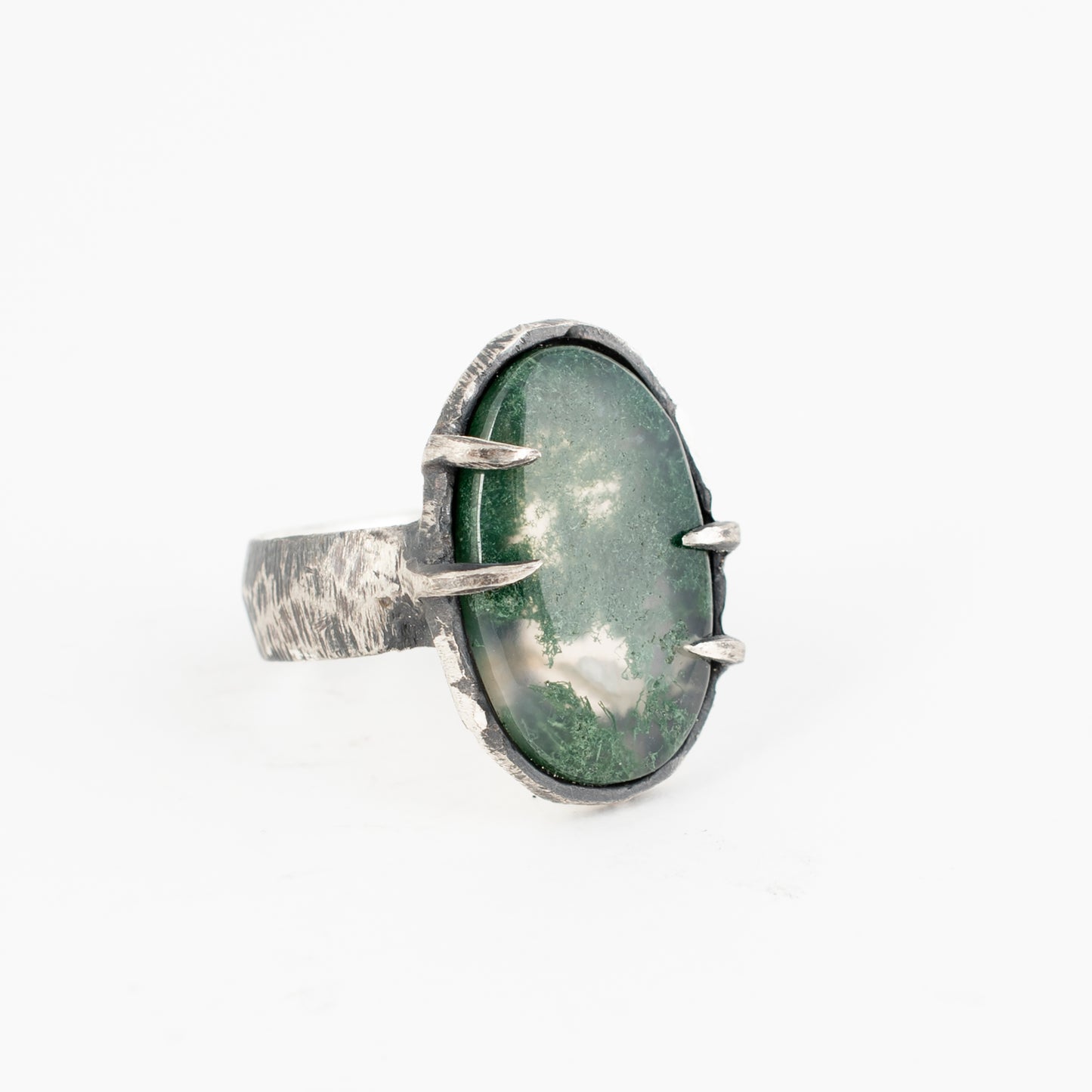 Lesser Form Ring // Moss Agate