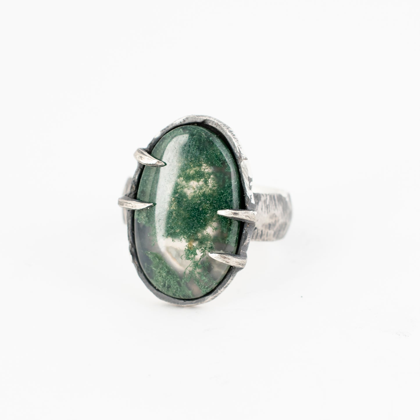Lesser Form Ring // Moss Agate